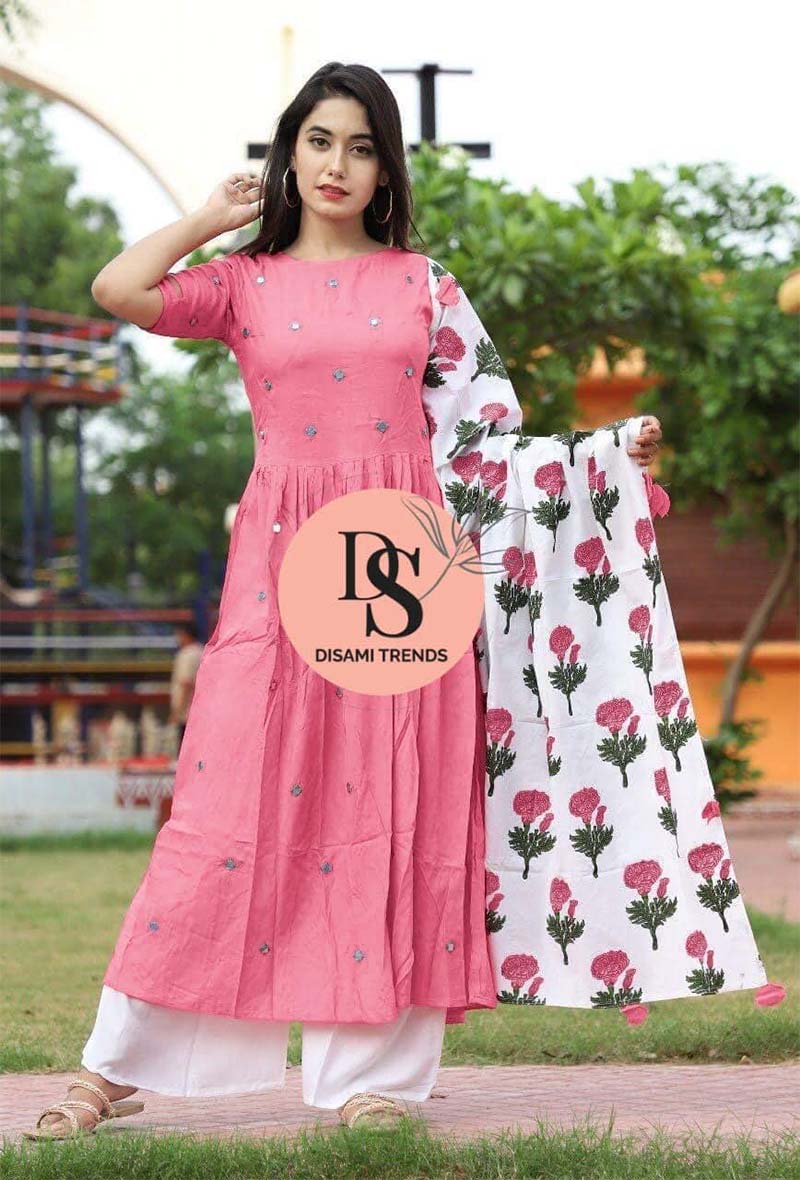frock type kurti with palazzo