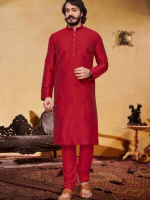 Plain Silk Kurta Pajama