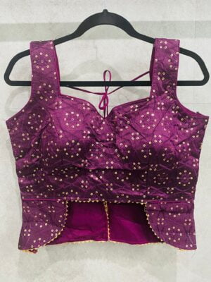 Peplum styled silk blouse