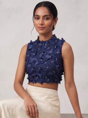 Butterfly net blouse