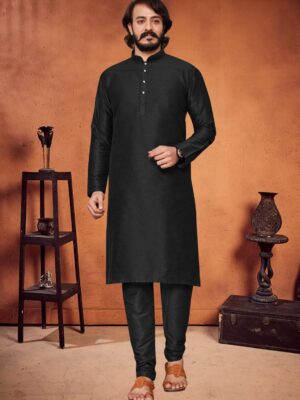 Plain Silk Kurta Pajama