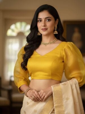 Puff sleeve Organza blouse