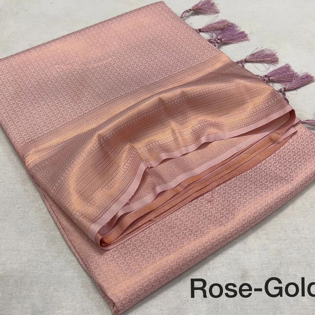 Heavy silk single colour saree