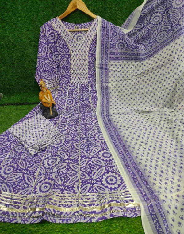 Cotton suit with gota patti work - Image 2