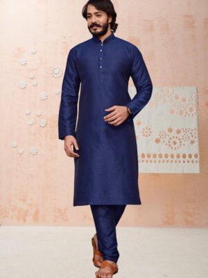 Plain Silk Kurta Pajama