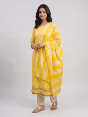 Anarkali suit with dupatta and pant
