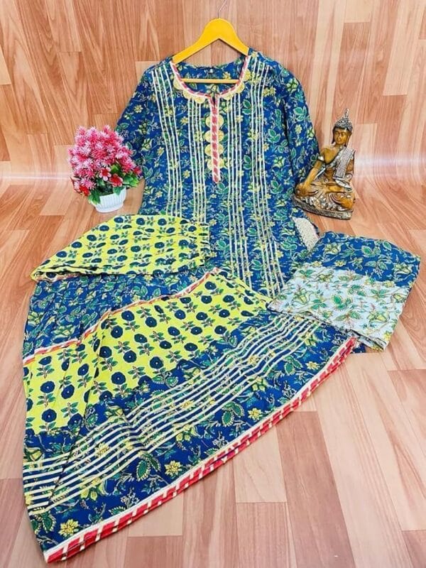 Heavy cotton sharara with gota patti work - Image 4