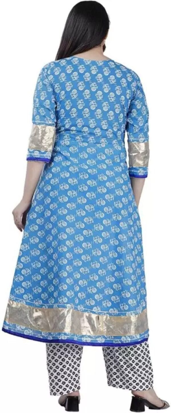 Anarkali suit with dupatta and pant - Image 4
