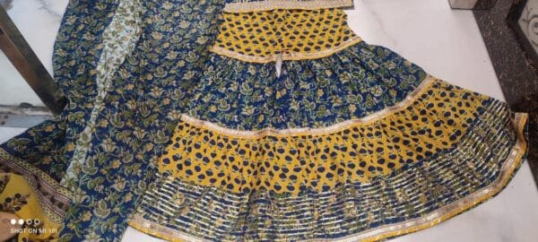 Heavy cotton sharara with gota patti work - Image 3