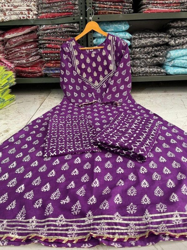 Anarkali suit with gota work - Image 2
